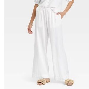 a new day Wide Leg White Pull-On Pants
